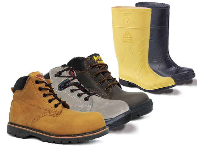 Calzado industrial, cuero, PVC, Bota, Seguridad, Puntera de Acero, Caucho, fabrica